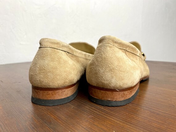 Vintage moccasins beige suede leather from HB mad… - image 9