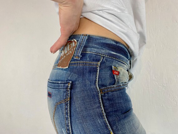 Miss Sixty Y2K jeans, denim flare low rise, 2000s… - image 7