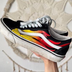 Vans Flame Shoes - Etsy
