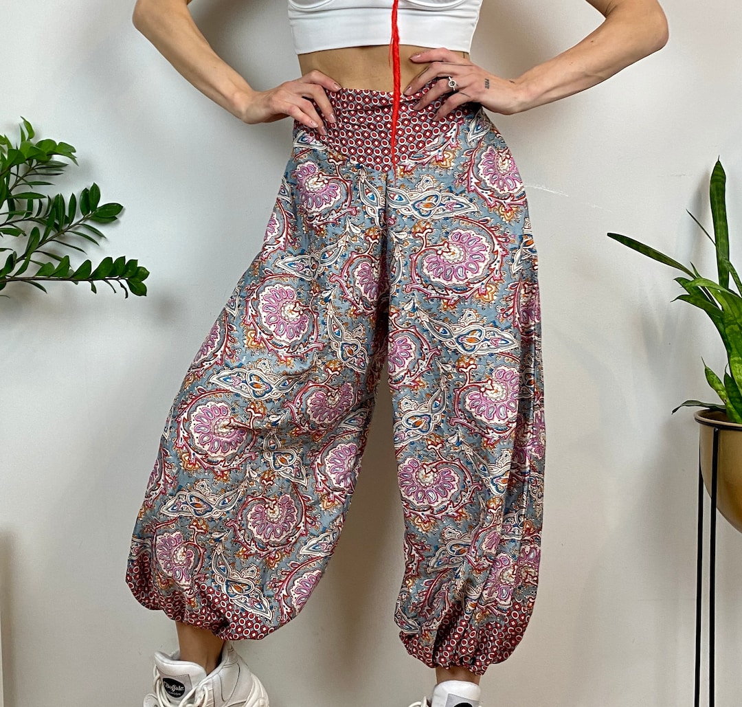 Vintage Harem Yoga Pants, Vintage Tailored Sexy Bottoms, Boho Hippie