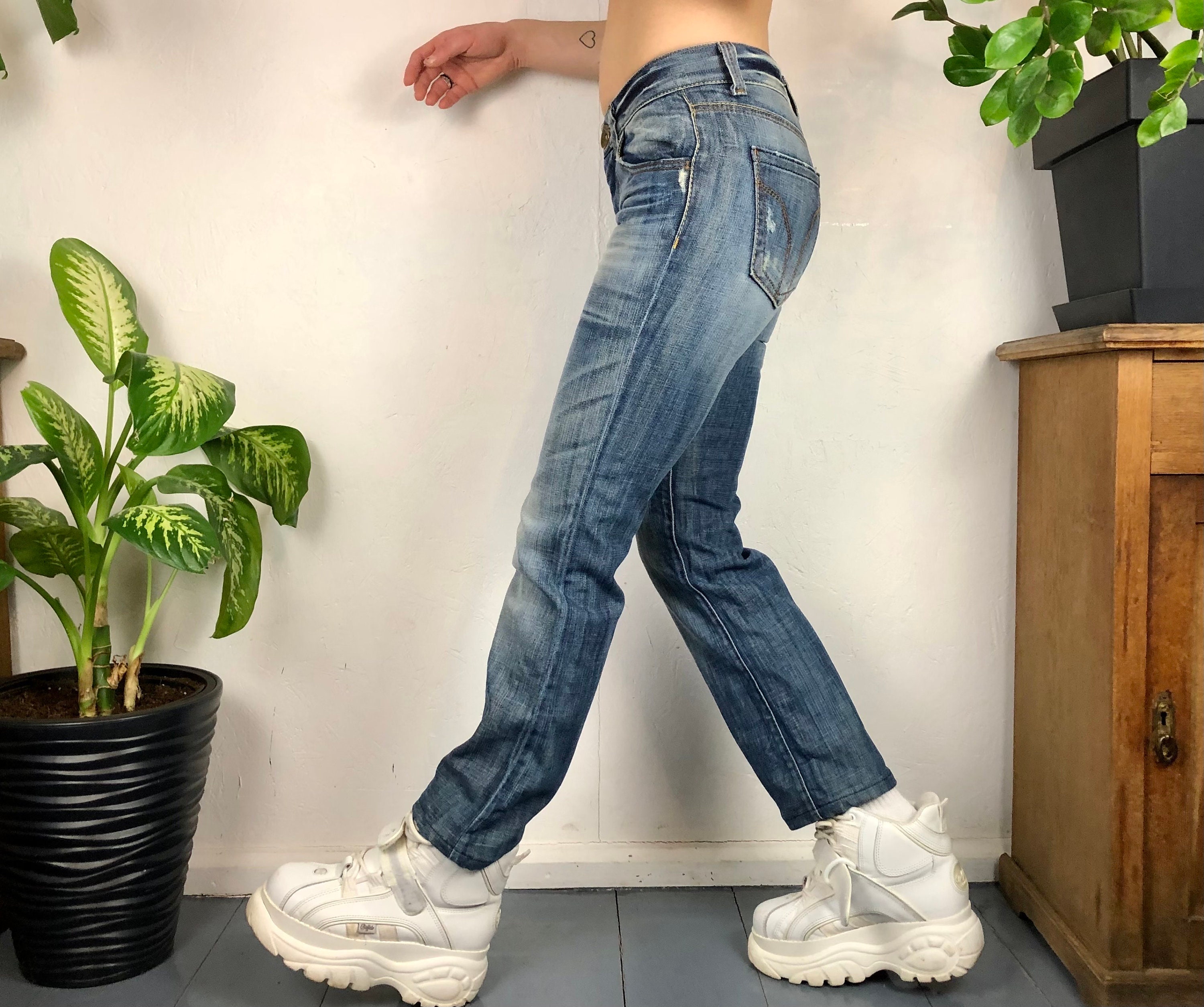 Miss Sixty Jeans Denim Skinny Low Rise Blue Jeans, 2000s, Low Rise 