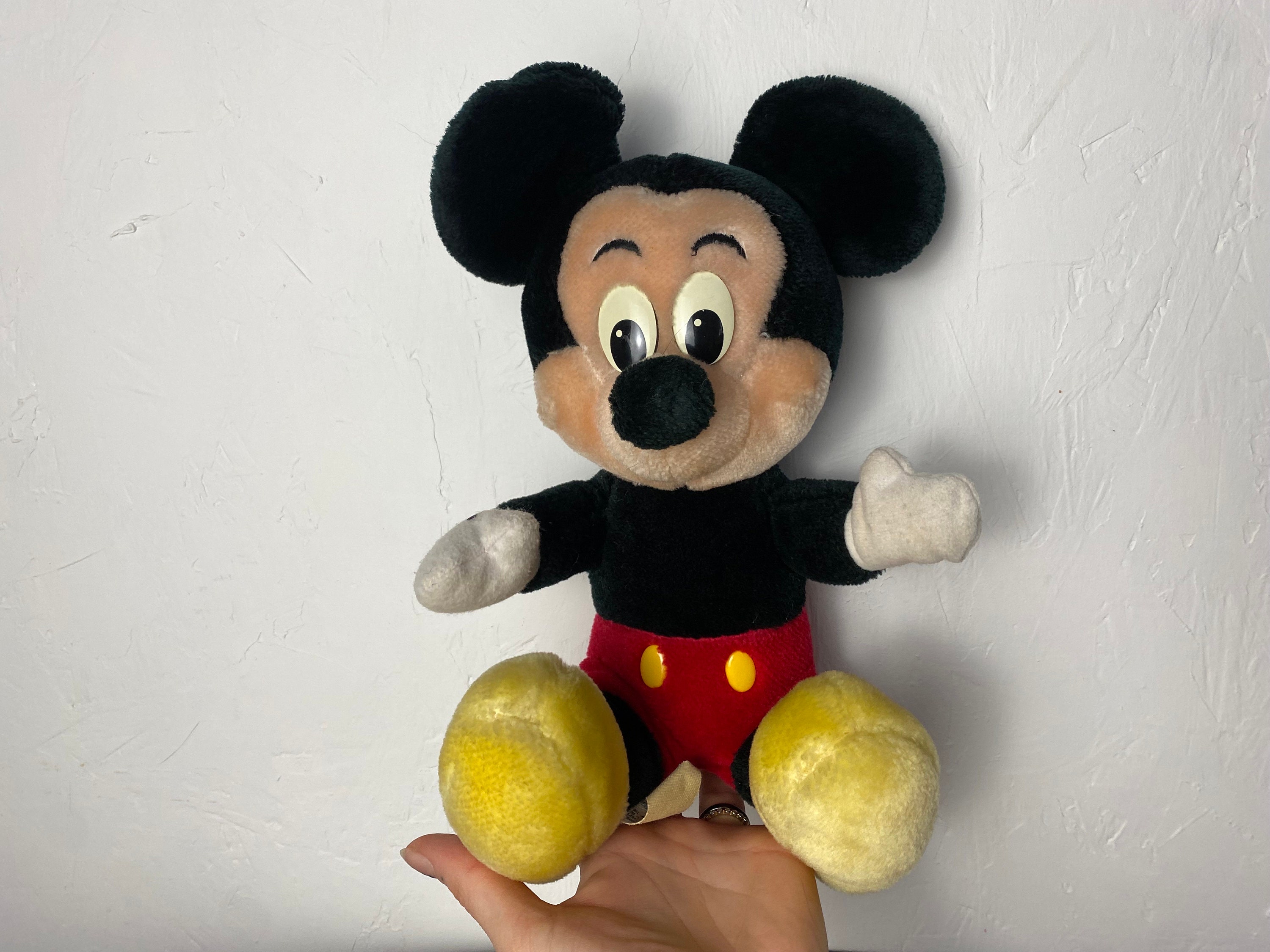 ヴィンテージミッキーマウスディズニーぬいぐるみ、レトロなおもちゃ
