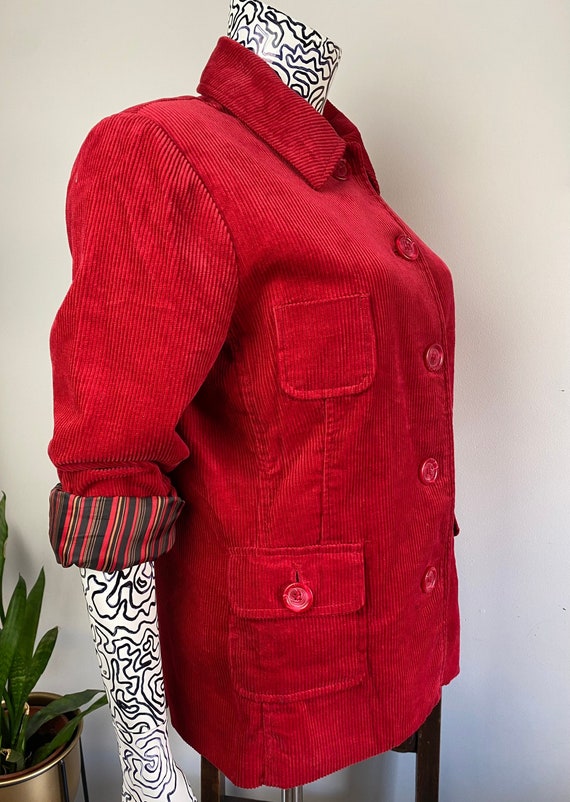 Vintage corduroy blazer from BLUE MOTION, red soft