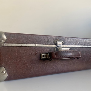 Borsa da viaggio in pelle retrò, borsa da viaggio, articolo da esposizione retrò, arredamento vintage, bagaglio a mano, URSS Tbilisi