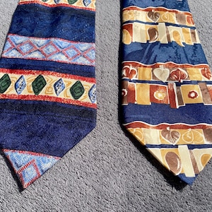 Leaf necktie SET  / retro pattern Collection TIE Men Classic gentleman art expression