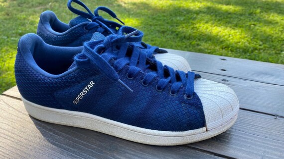 Adidas Superstar Sneakers Blue White Oldschool Athletic Shoes Urban Trainers Size UK7 Etsy Australia