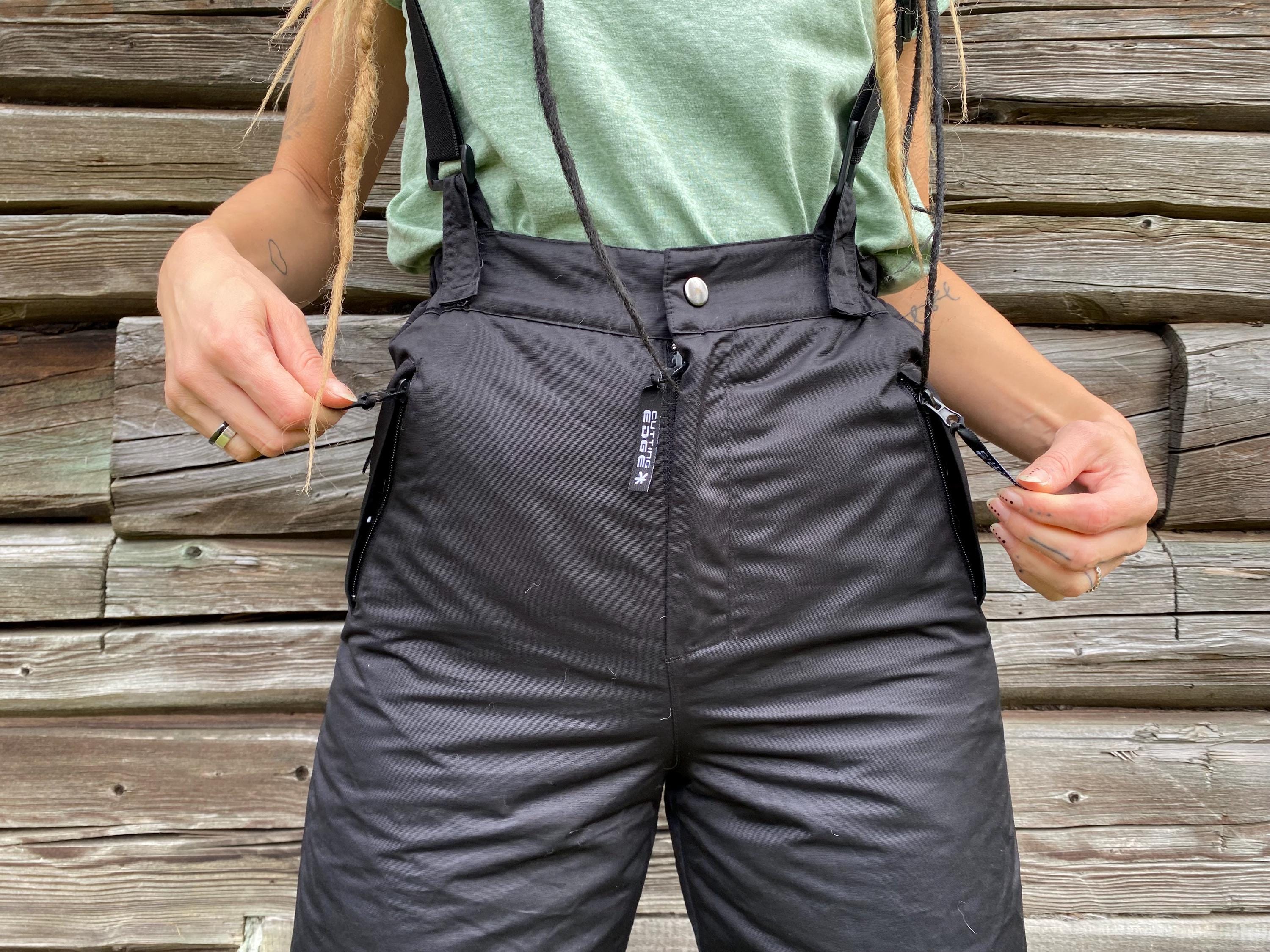 Vintage Ski Pants From Cutting Edge, Black Lace Pants, Warm