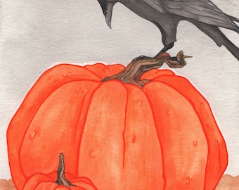 Pumpkin Inspector - 5x7 Giclee print