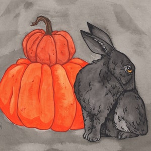 Halloween Hare - 5x7 Giclee print