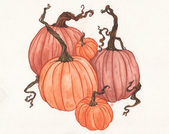 Pumpkin Patch - 5x7 Giclee print