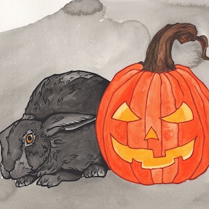 Halloween Hare II - 5x7 Giclee print