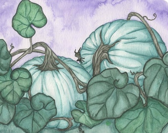 A Visit to the Pumpkin Patch - 5x7 Giclee print