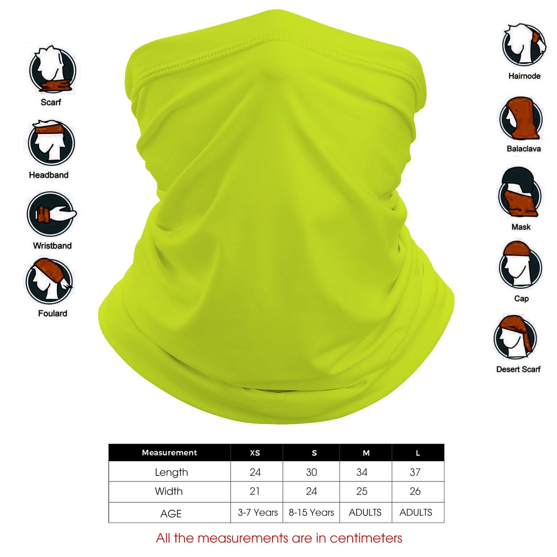 Lightweight Neck Gaiter Neck Warmer Mask Face Cover Siki Cold Etsy