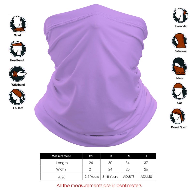 2pcs Lightweight Neck Gaiter Neck Warmer Mask Face Cover Siki Etsy