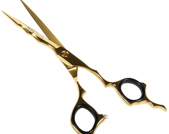 G4 Barber Scissors Gold Hair Razor Edge Haircut Shears Stainless Professional