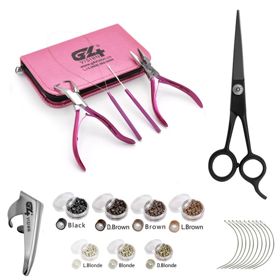 Professional Hair Extension & Beading Tool Kit Plier Set for Beads