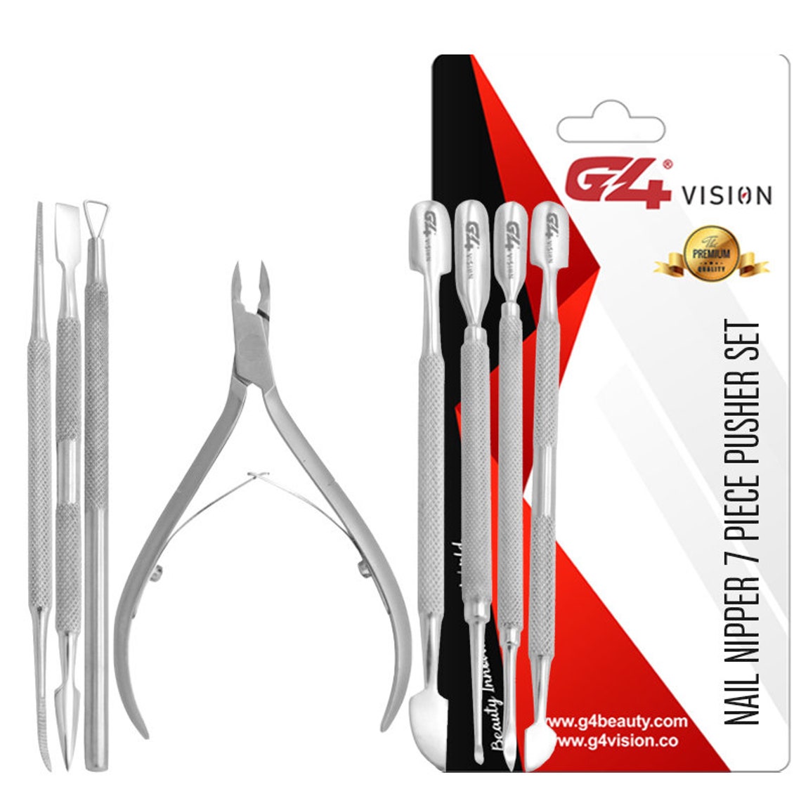 G4 Nail Nippers and Pusher Set Salon Grade Cuticle Trimmer Etsy