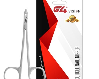 G4 Stainless Steel Cuticle Nail Nipper Nail Trimmer, Nail Art Clipper with Scissor Shape Grip, Durable Manicure Tool & Cuticle Clippers