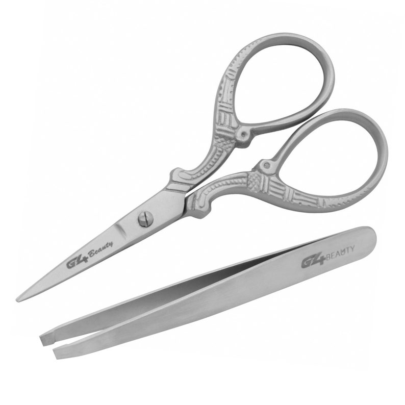 G4 Eyebrow Tweezer Scissor Set Stainless Steel Cuticle Etsy