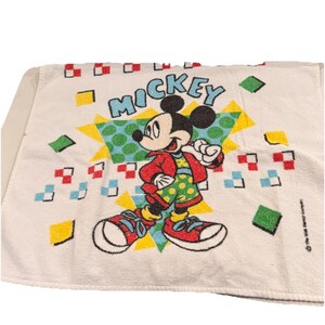 Vintage Mickey Mouse Bath Towel Cannon Walt Disney Bathroom Made In The USA image 3