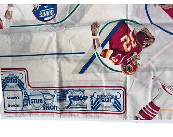 Vintage NFL Pillowcase Football Handmade with Vintage Fabric