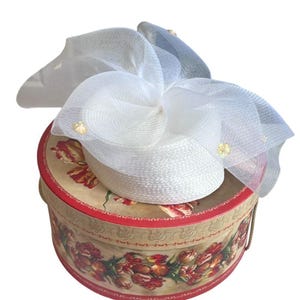 Vintage White Wedding Hat 21