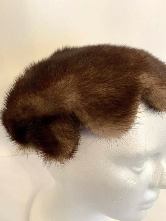 Vintage Women's 1940's Fur Juliet Cap Bendable Hat