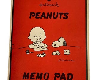 Vintage Hallmark Peanuts Memo Pad Snoopy Charlie Brown More