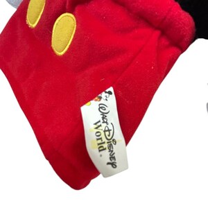 Vintage Walt Disney World Mickey Mouse Hand Puppet 12" Plush Red Hat image 5