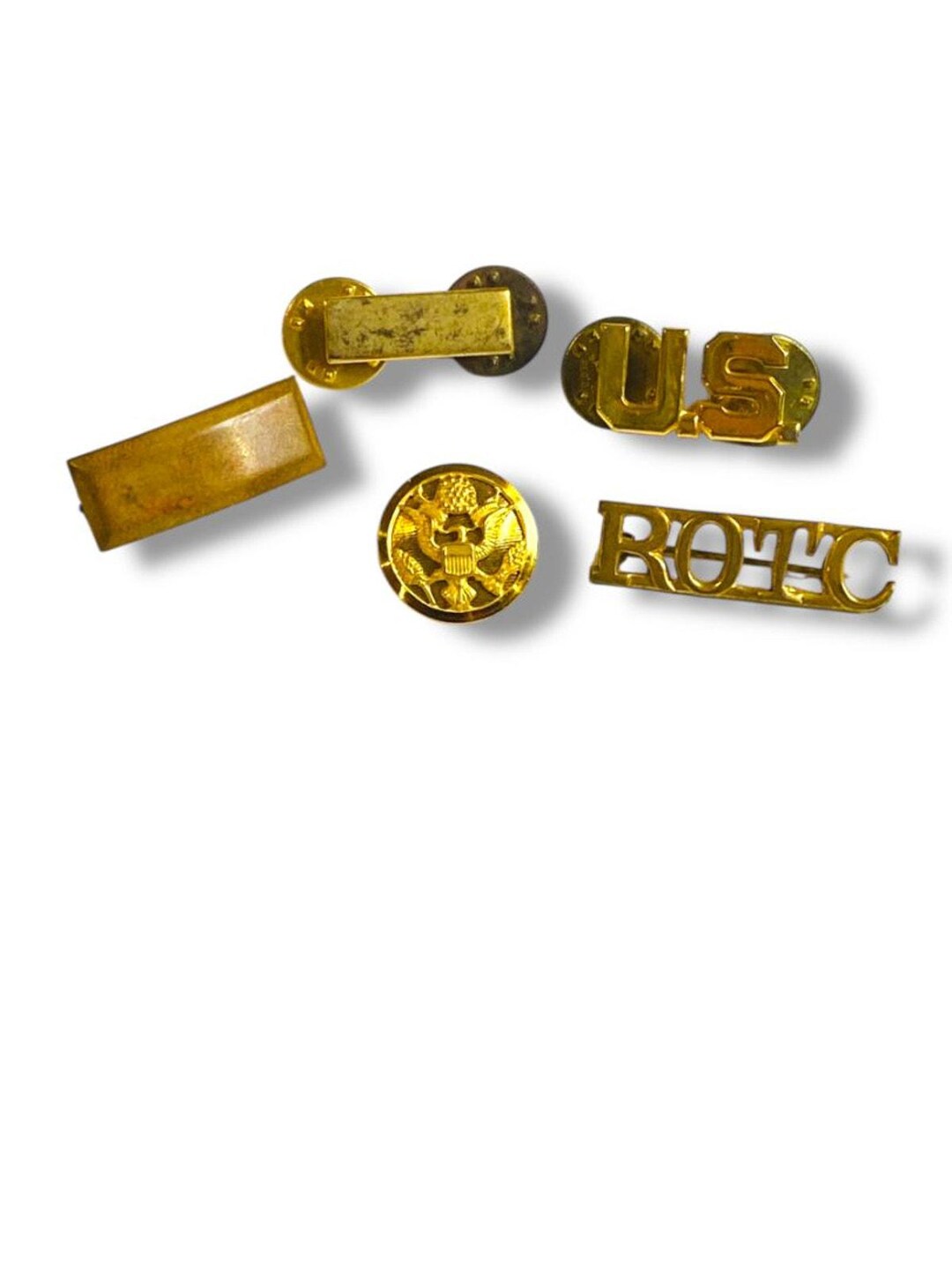 Vintage Lot of 5 US Military ROTC Pins Buttons Assorted Goldtone - Etsy