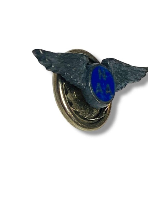 Vintage National Aeronautic Association (NAA) Wings Lapel Pin 1" Sterling Silver View 3