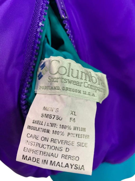 Size XL Columbia 1990s Reversible Mens Ski Jacket Teal Purple - Etsy