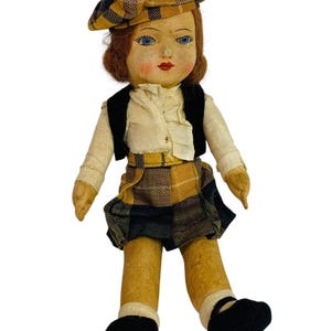POUPEE ANCIENNE Chad Valley Lenci En Tissu Circa 1950 EUR 110,00 - FR