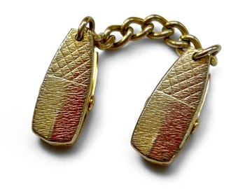 Vintage Goldtone Collar Sweater Clip Engraved "William" 4.25 Inch