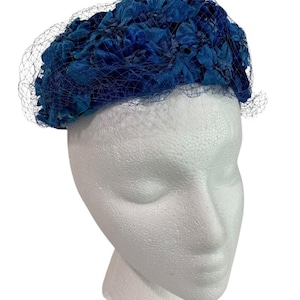 Blue Hat Fascinator 50s - Etsy display picture 2
