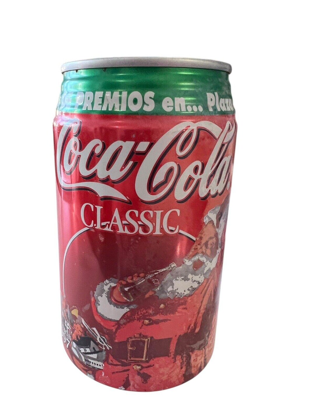 （あ002）コカコーラ　サンタ　空き缶 スペインのサンタコカコーラ缶 フランス1997年版 多少色褪せあり