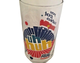 Vintage Diet Pepsi Glass Ray Charles Campaign You Got the Right One Uh-huh
