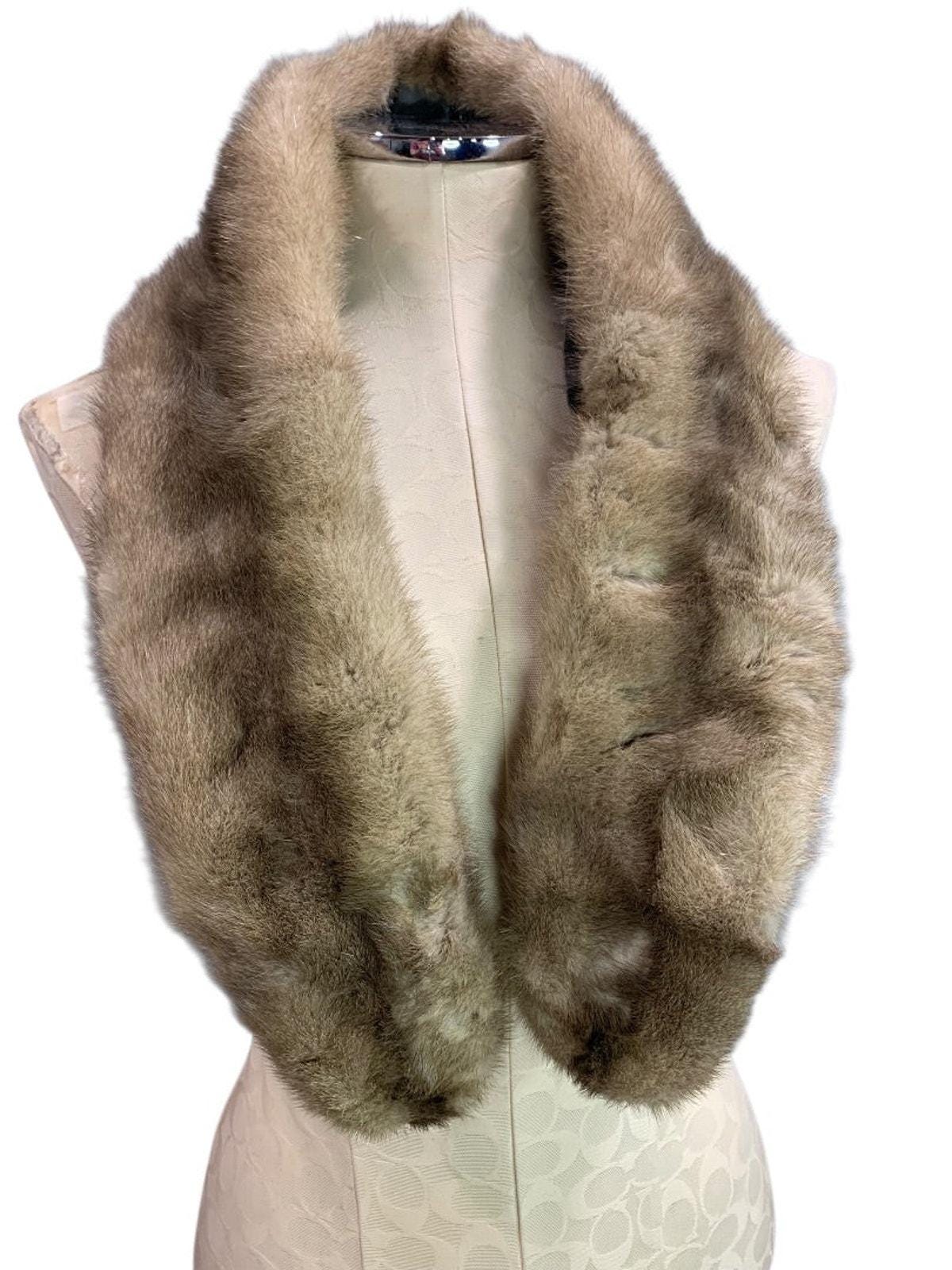 1950年代 ミンク ストール スカーフクリップ 42インチ x 4.5インチ