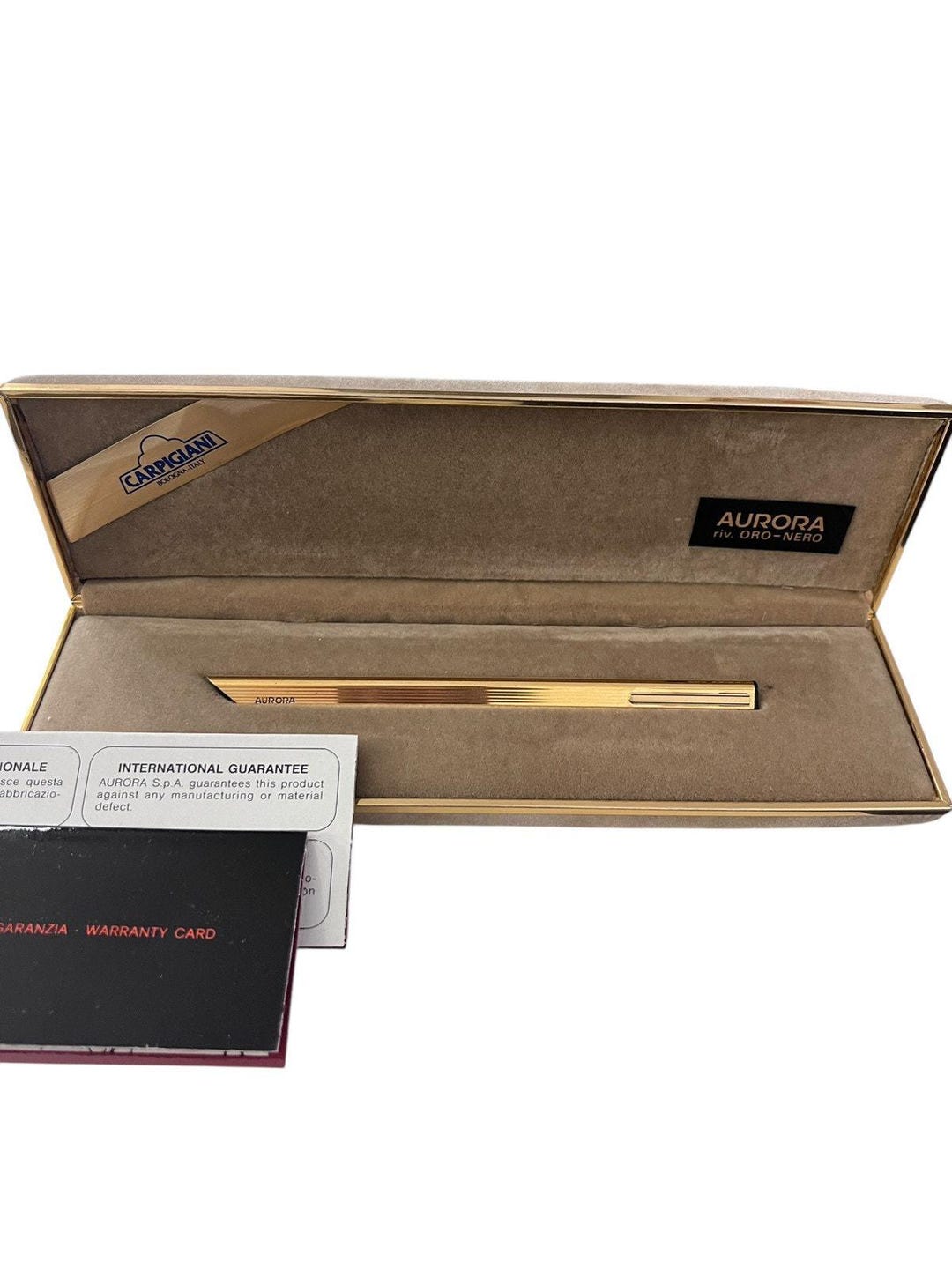 Aurora Thesi Gold Tone Ball Point Pen Vintage Carpogiani Bologna, Italy ...