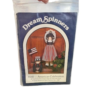 Dream Spinners American Celebration Door Knob Draft Stopper Doll Sewing Pattern