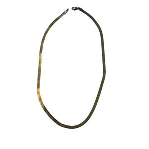 Collar vintage coreano de espiga en tono dorado claro, 45 cm, cierre de langosta