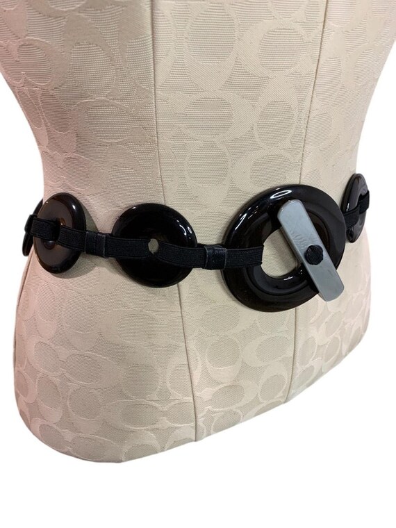 One Size Logo Elastic Statement Belt Signs & Symbols One Size Belts for Women for sale | eBay main image 4