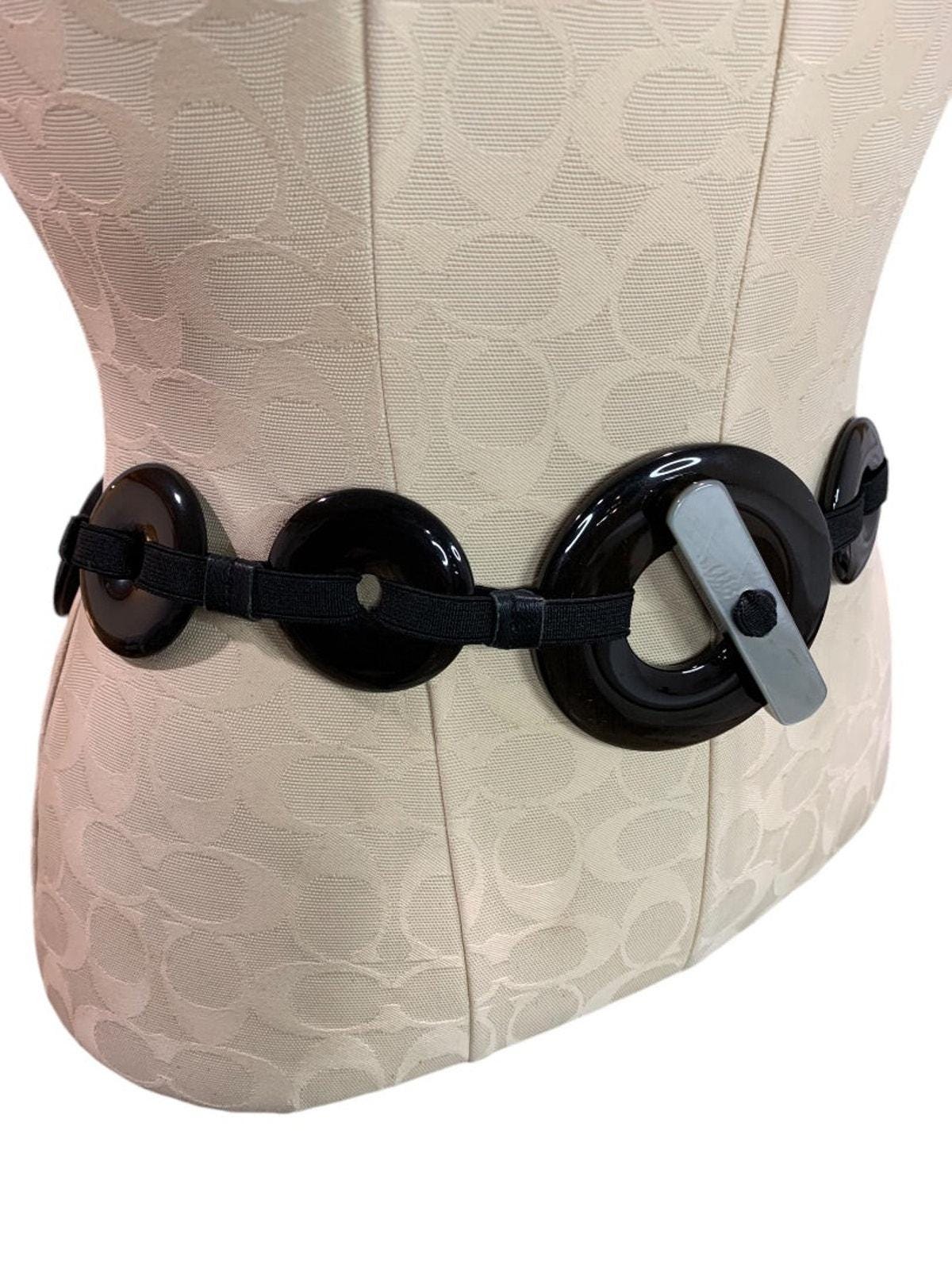 One Size Womens Reversible Statement Belt Stretch Elastic Toggle Clasp Toggle Clasp Elastic Belt – Royal + Reese main image 4