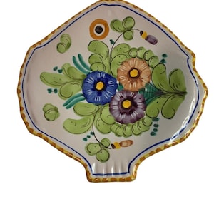 Solimene Vietri Midcentury Floral A63 Plate Italy Pottery 9 Inch
