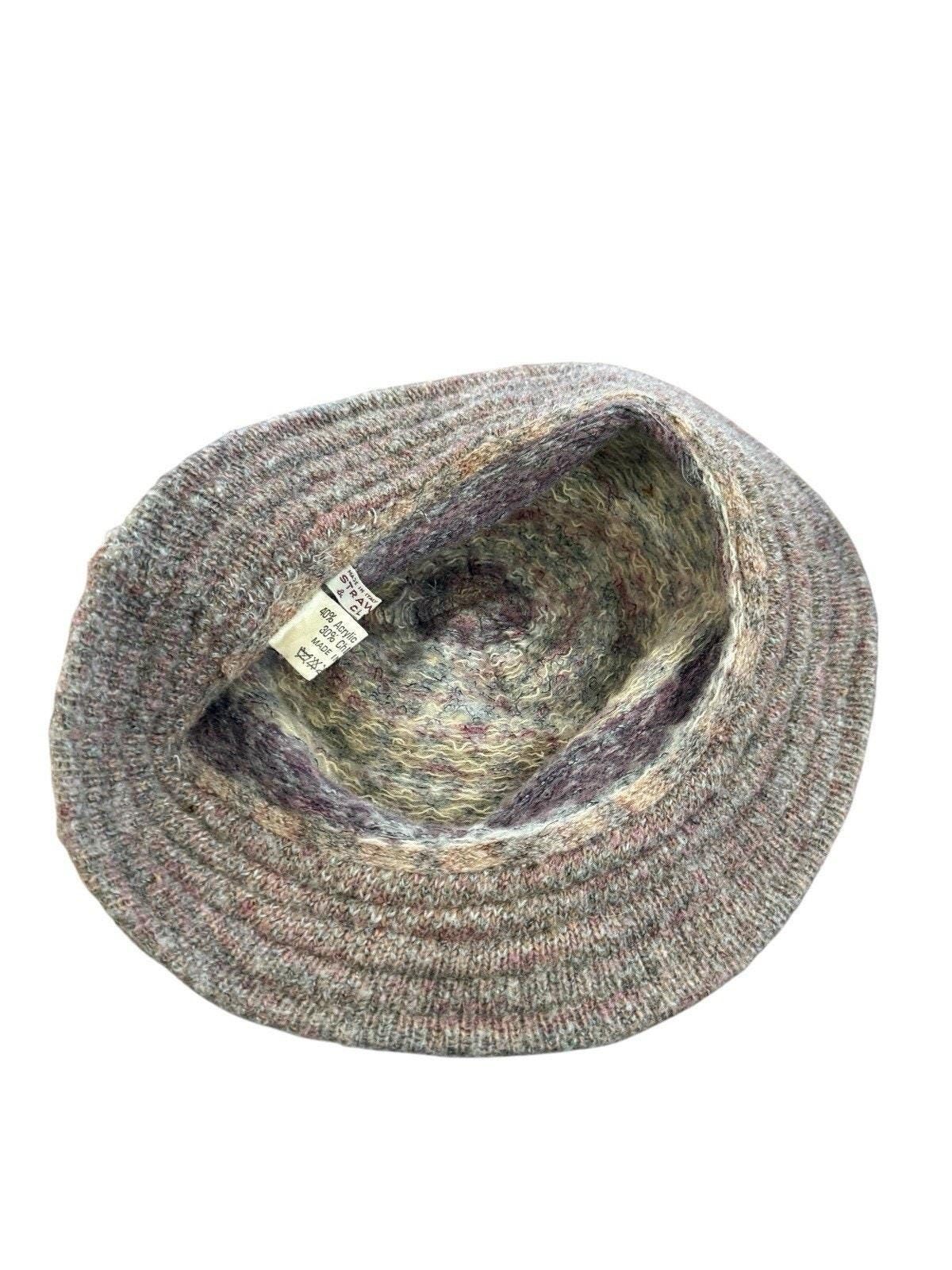 VTG Wool Blend Made In Italy One Size Knit Beanie Hat Strawbridge Clothier 100% Merino Wool Hat | Knit Rigger Hat | USA Made – Duckworth main image 4