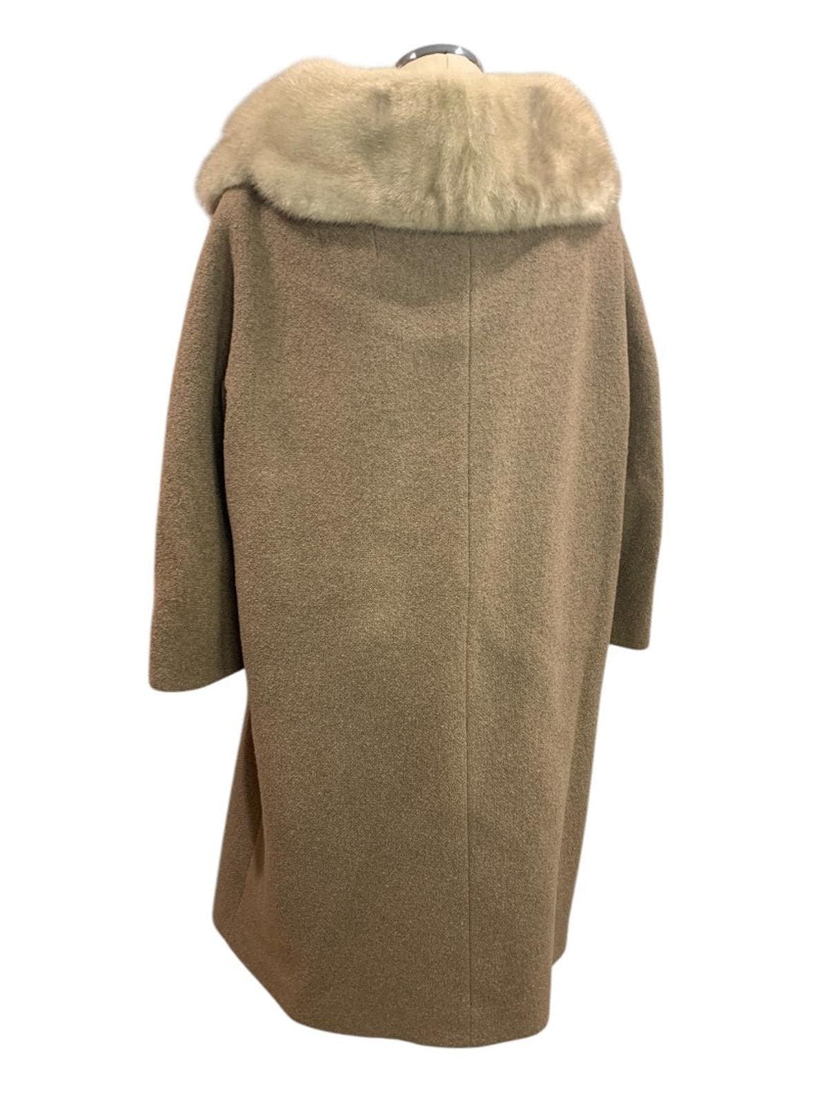 XL Vintage 1950s Wool Coat Womens Fur Collar Scranton PA - Etsy