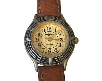 LA Express Women's Leather Band Watch Vintage Works