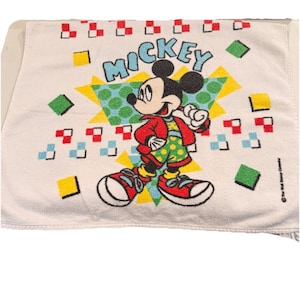 Vintage Mickey Mouse Bath Towel Cannon Walt Disney Bathroom Made In The USA image 1