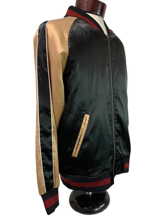 Medium Stussy World Tour 35 Black Unisex Bomber Jacket 1990s