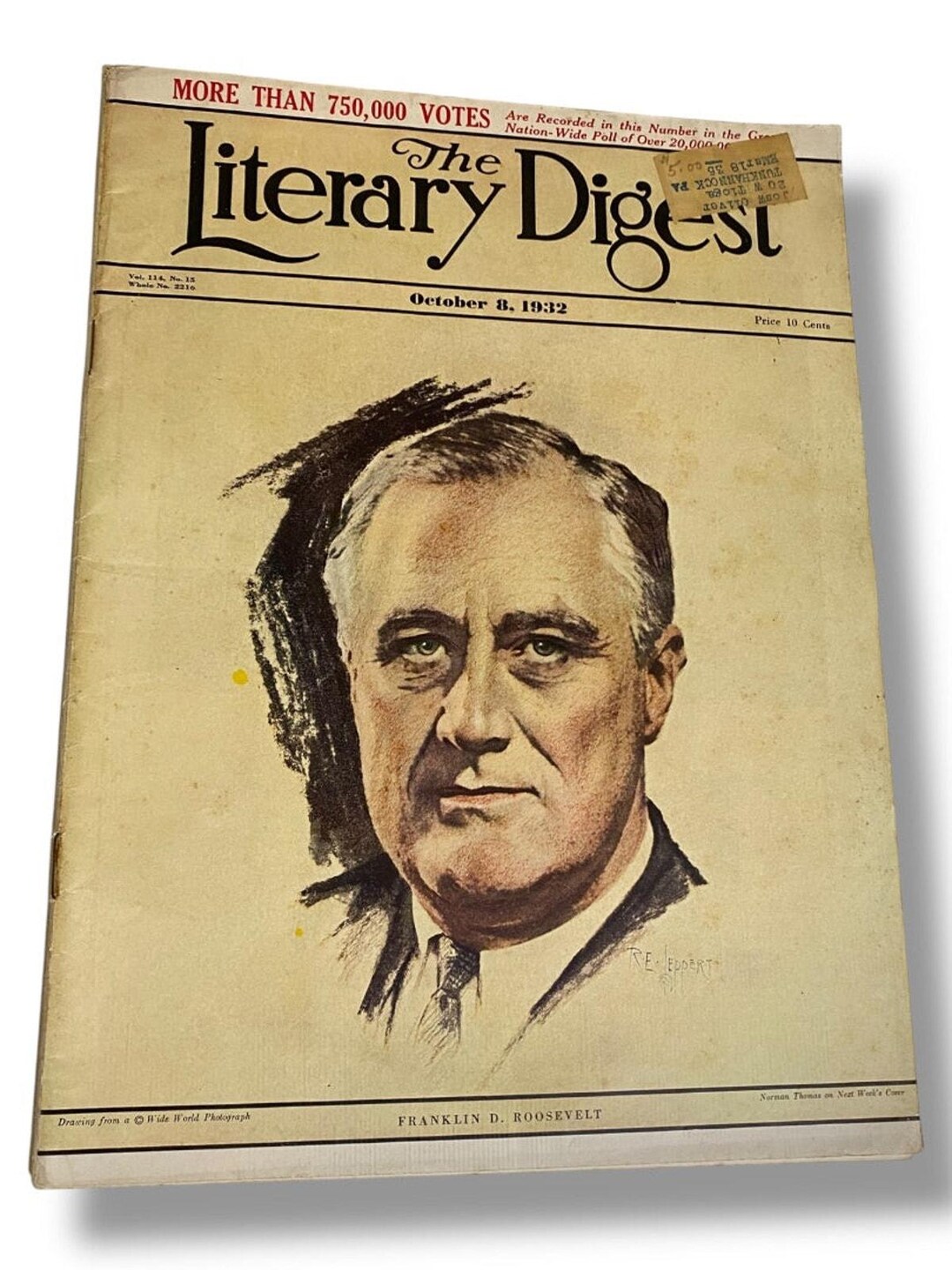 洋書 Photo Graphie 1932 year book The Literary Digest October 8 1932 Magazine Franklin D Roosevelt